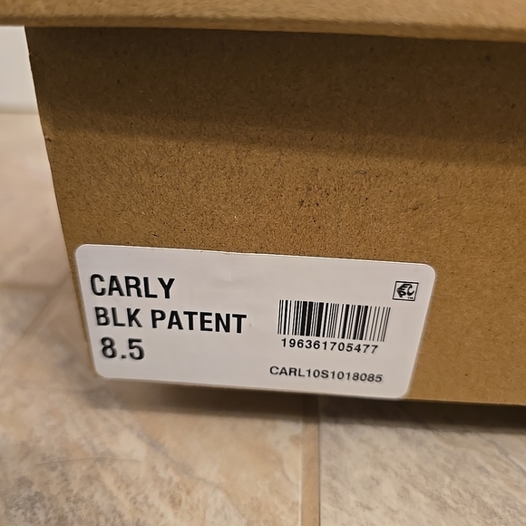 Steve Madden Womens Carly Black Patent Leather Platform Heels Size 8.5 - Picture 9 of 9